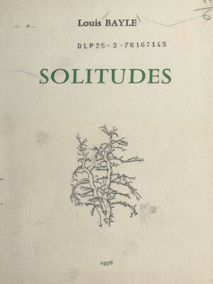 cover image of Solitudes